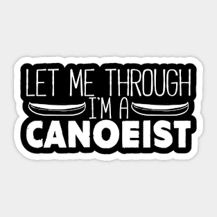 Canoeist Joke Racing Water Kayaking Lake Sticker